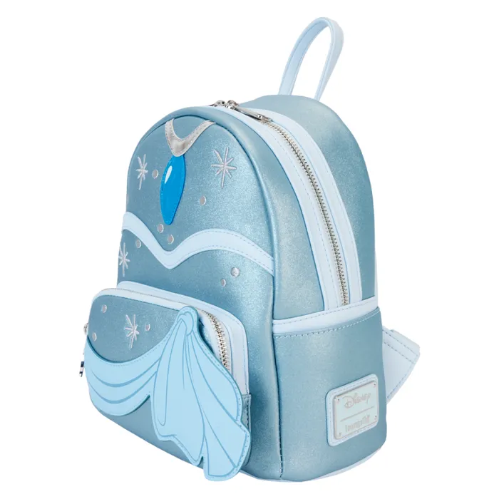 The Princess And The Frog Tiana Blue Gown Glitter Cosplay Mini Backpack Unisex Loungefly Backpacks