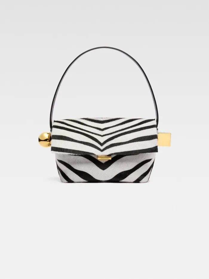 The Rond Carr Black and White Zebra Women JACQUEMUS Shoulder Bags