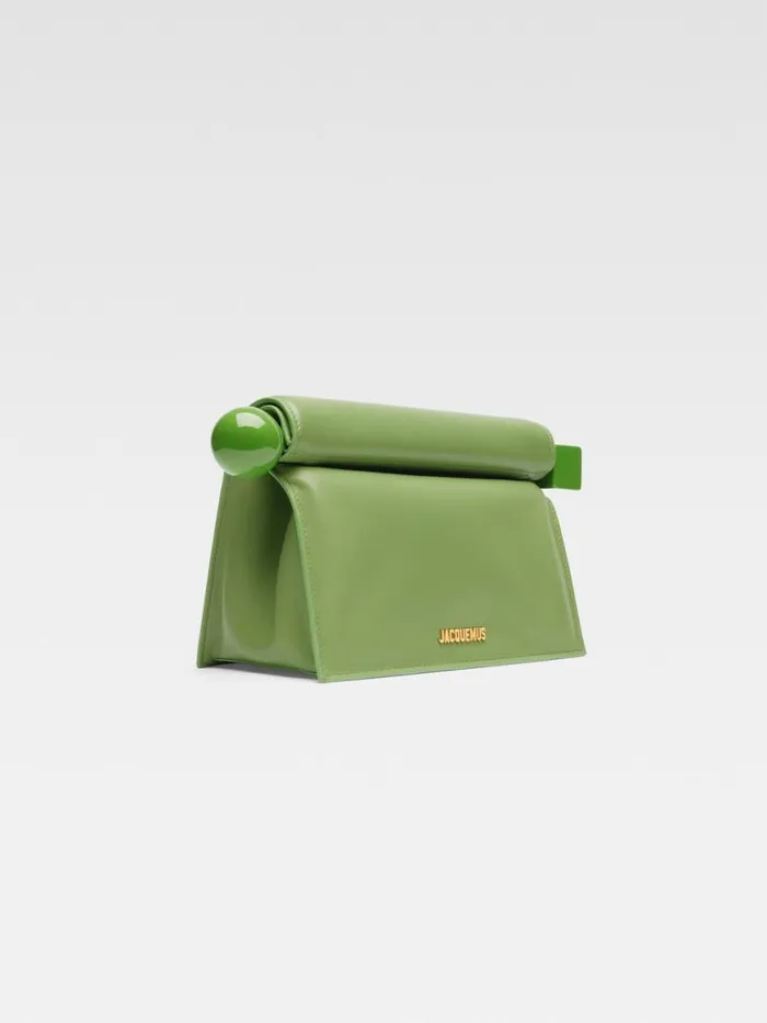 The Rond Carr Clutch Green Women JACQUEMUS Crossbody and Handbags The Rond Carr Clutch Green Women JACQUEMUS Crossbody and Handbags