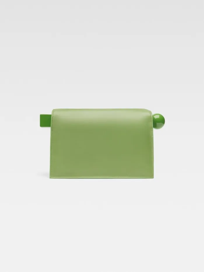 The Rond Carr Clutch Green Women JACQUEMUS Crossbody and Handbags The Rond Carr Clutch Green Women JACQUEMUS Crossbody and Handbags