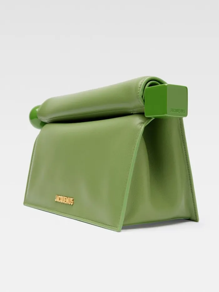 The Rond Carr Clutch Green Women JACQUEMUS Crossbody and Handbags The Rond Carr Clutch Green Women JACQUEMUS Crossbody and Handbags