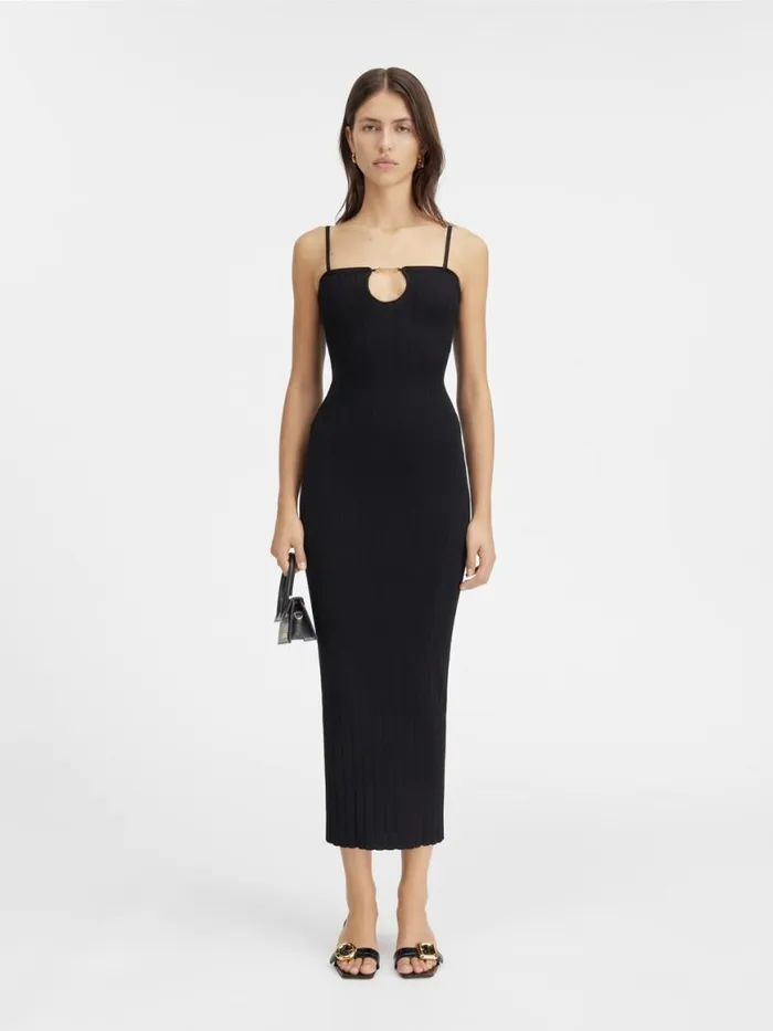 The Sierra Dress With Straps Black Women JACQUEMUS Dresses and Skirts