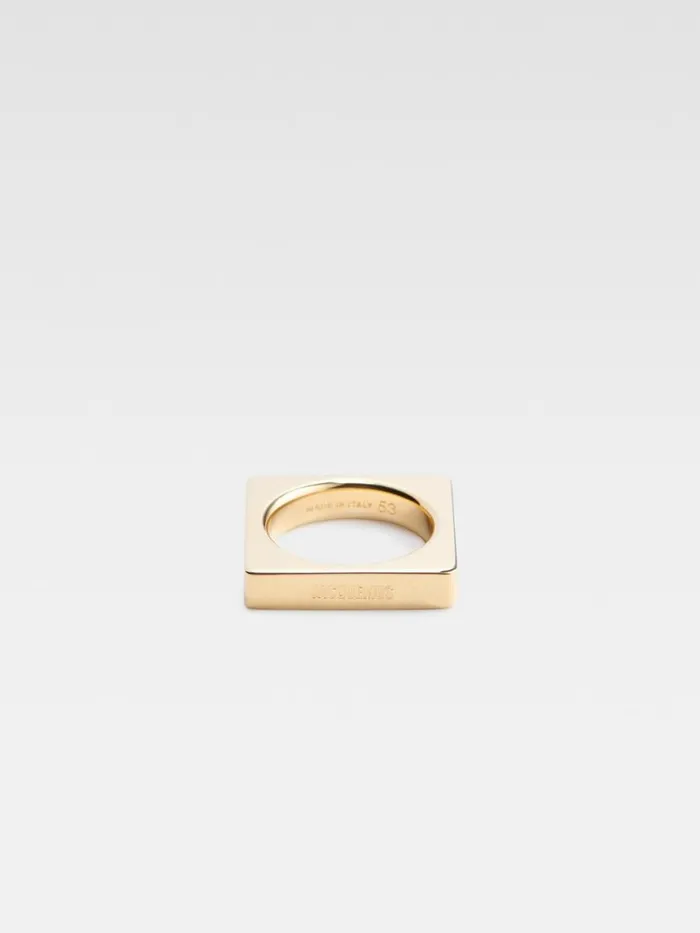 The Square Ring Light Gold Women JACQUEMUS Jewellery