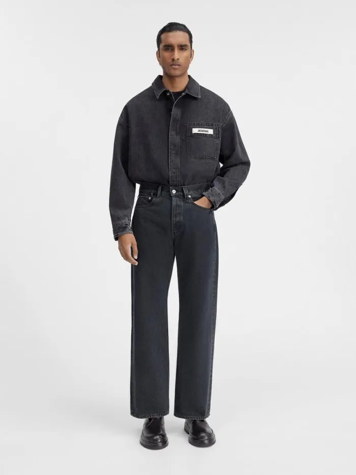 The Straight DeNmes Denim Pants Black Men JACQUEMUS Denim