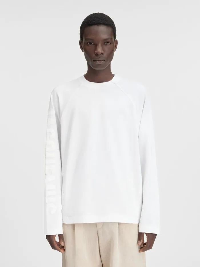 The Typo Longsleeve Tshirt White Men JACQUEMUS Tshirts