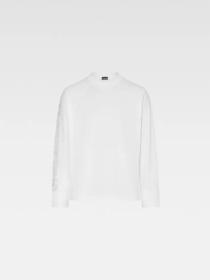 The Typo Longsleeve Tshirt White Men JACQUEMUS Tshirts The Typo Longsleeve Tshirt White Men JACQUEMUS Tshirts