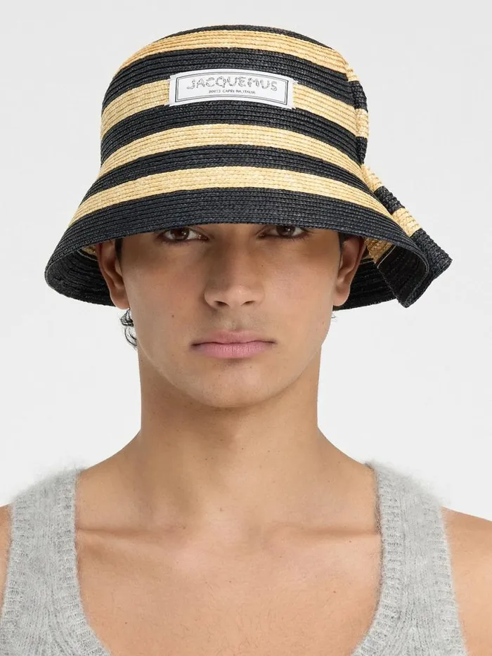 The Vela Hat Ivoryblack WomenMen JACQUEMUS Hats The Vela Hat Ivoryblack WomenMen JACQUEMUS Hats