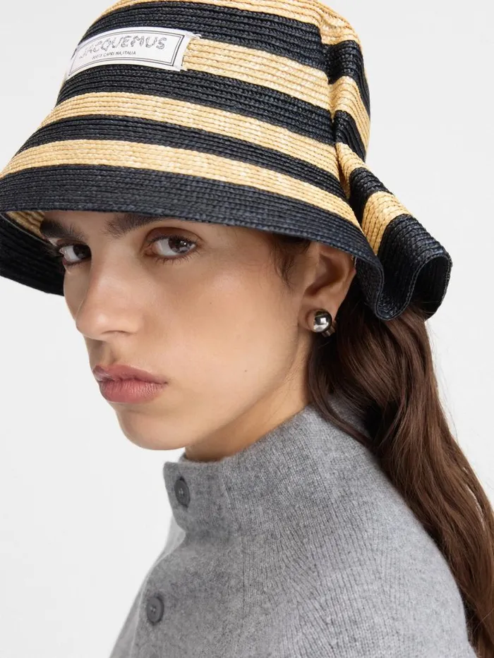 The Vela Hat Ivoryblack WomenMen JACQUEMUS Hats The Vela Hat Ivoryblack WomenMen JACQUEMUS Hats