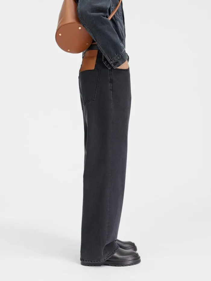 The Wide DeNmes Denim Pants Black Men JACQUEMUS Denim The Wide DeNmes Denim Pants Black Men JACQUEMUS Denim