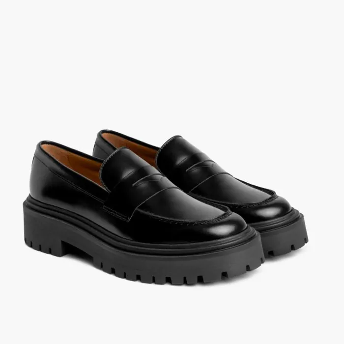 Thursday Boots Loafers and Flats Penny Platform Black 8211 Women