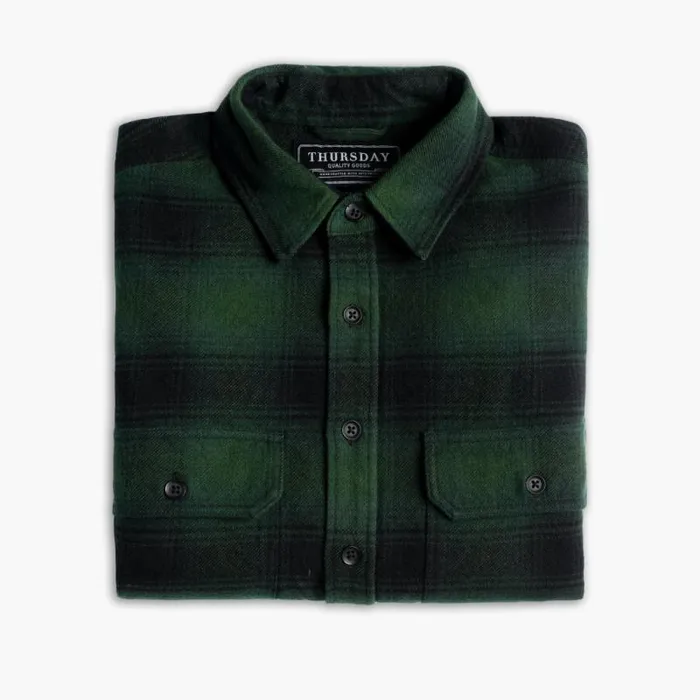 Thursday Boots Shirts and Apparel Summit Flannel Shirt Evergreen 8211 Men Thursday Boots Shirts and Apparel Summit Flannel Shirt Evergreen 8211 Men