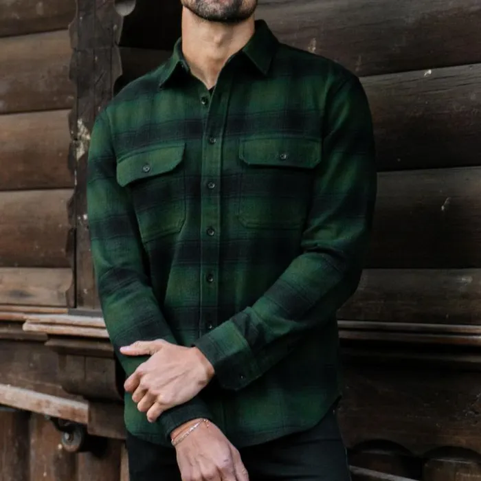 Thursday Boots Shirts and Apparel Summit Flannel Shirt Evergreen 8211 Men Thursday Boots Shirts and Apparel Summit Flannel Shirt Evergreen 8211 Men