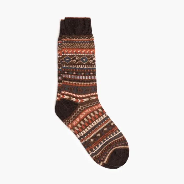 Thursday Boots Socks Men039s Sodello Geo Sock Burnt Crimson 8211 Men