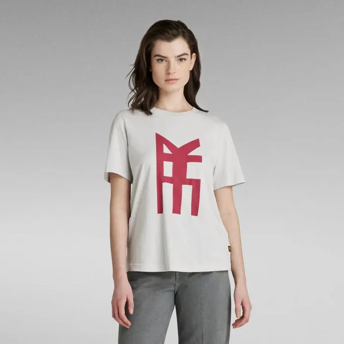 Tops and Tshirts Women GStar RAW Big Graphic TShirt Cool Grey