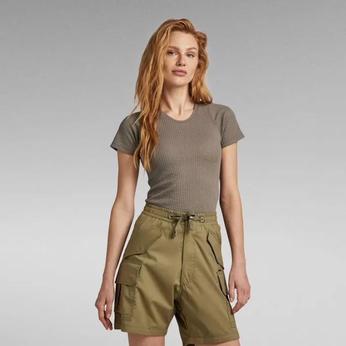 Tops and Tshirts Women GStar RAW Deep Scoop Ultra Slim Top Deep Walnut
