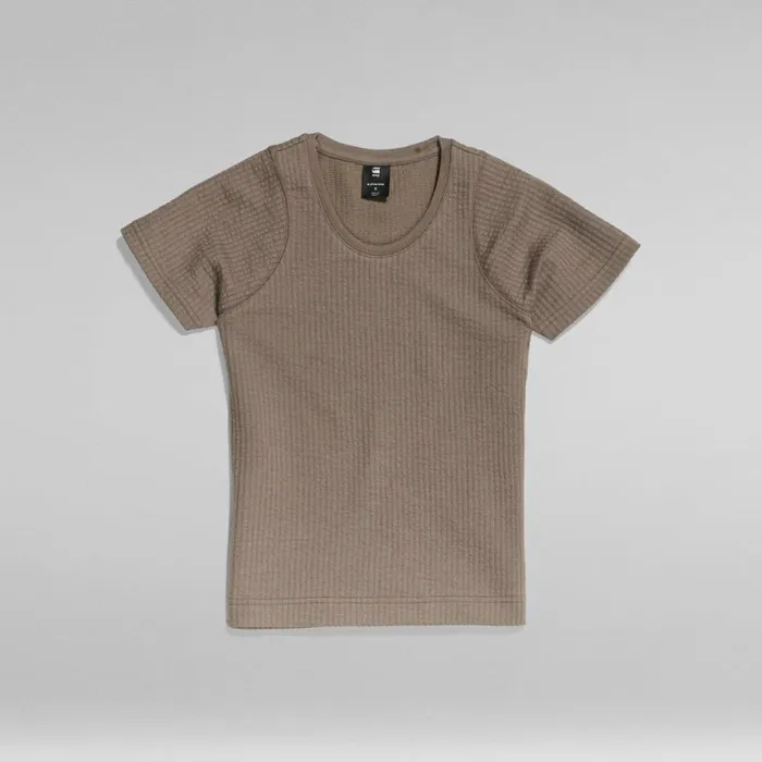 Tops and Tshirts Women GStar RAW Deep Scoop Ultra Slim Top Deep Walnut