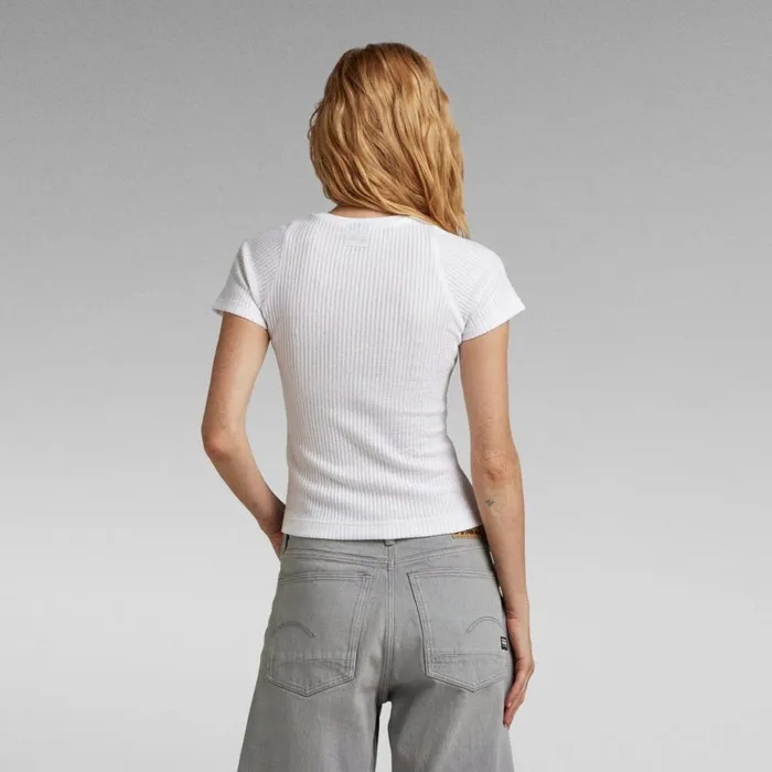 Tops and Tshirts Women GStar RAW Deep Scoop Ultra Slim Top White
