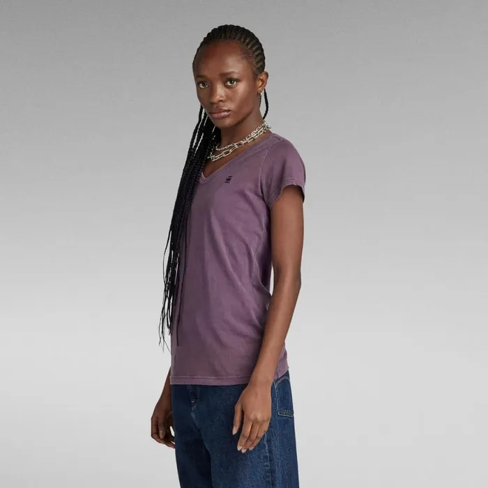 Tops and Tshirts Women GStar RAW Eyben Slim VNeck Top Lt Maze Gd