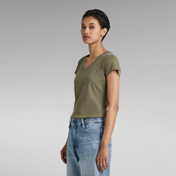 Tops and Tshirts Women GStar RAW Eyben Slim VNeck Top Shamrock