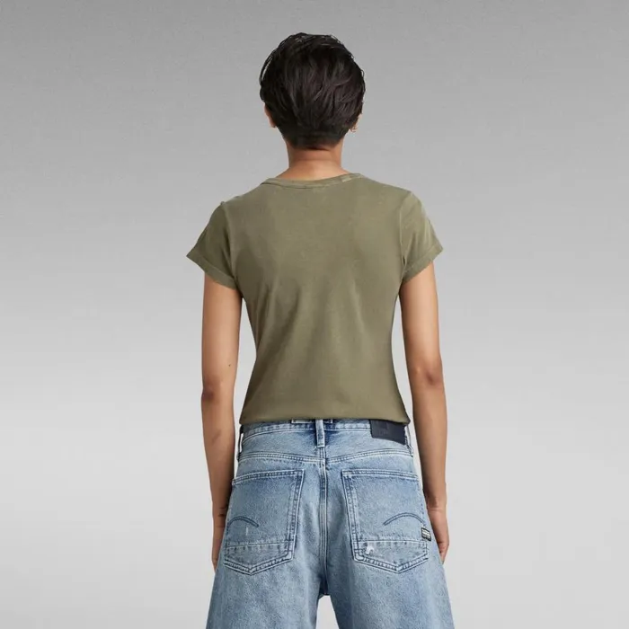 Tops and Tshirts Women GStar RAW Eyben Slim VNeck Top Shamrock