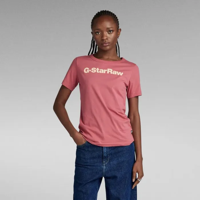 Tops and Tshirts Women GStar RAW GS Graphic Slim Top Pink Ink