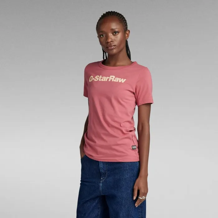 Tops and Tshirts Women GStar RAW GS Graphic Slim Top Pink Ink