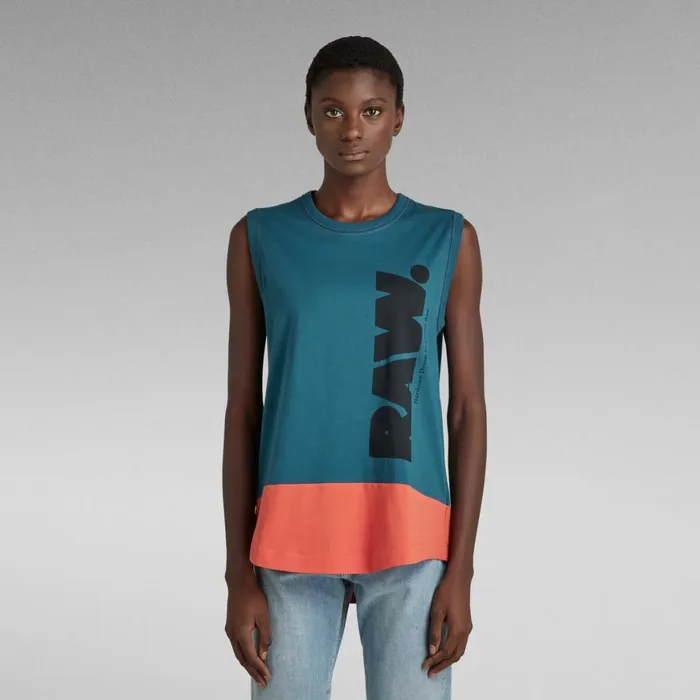 Tops and Tshirts Women GStar RAW Lash Color Block Tank Top Nitropaprika Color Block Tops and Tshirts Women GStar RAW Lash Color Block Tank Top Nitropaprika Color Block