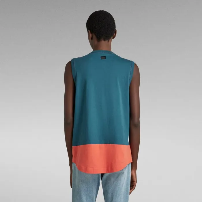 Tops and Tshirts Women GStar RAW Lash Color Block Tank Top Nitropaprika Color Block