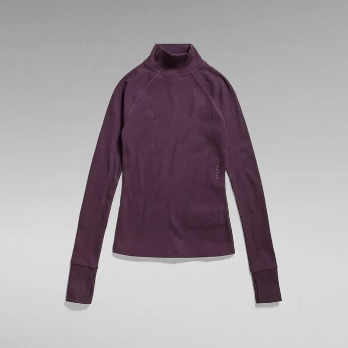 Tops and Tshirts Women GStar RAW Slim Rib Mock Top Light Maze