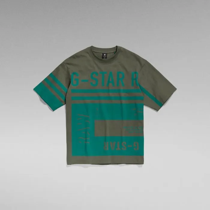 Tops and Tshirts Women GStar RAW Unisex TShirt Scarf Graphic Boxy Light Hunter Tops and Tshirts Women GStar RAW Unisex TShirt Scarf Graphic Boxy Light Hunter