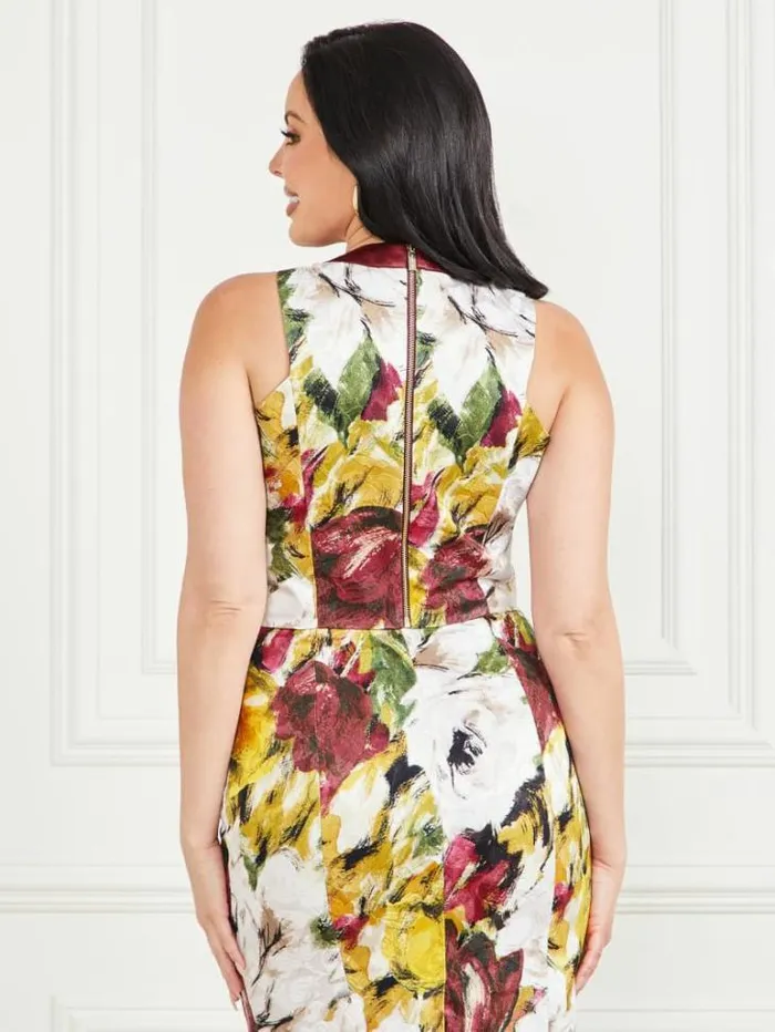 Tops And Sweaters Women Marciano Autumn Garden Brocade Top Autumn Garden Print Tops And Sweaters Women Marciano Autumn Garden Brocade Top Autumn Garden Print