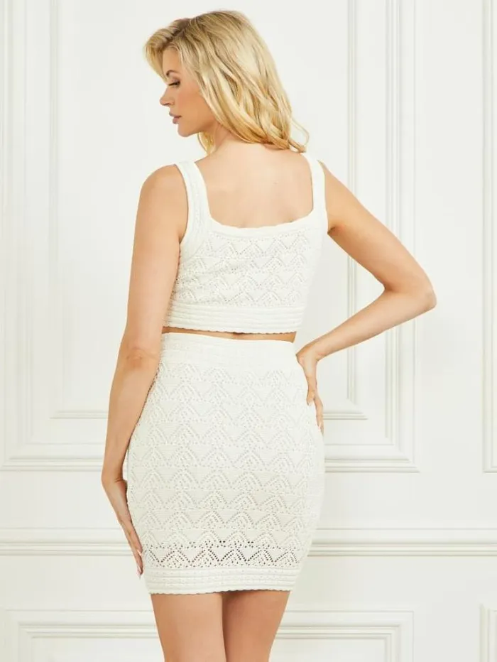 Tops And Sweaters Women Marciano Magdalena Sweater Top Pale Pearl Tops And Sweaters Women Marciano Magdalena Sweater Top Pale Pearl