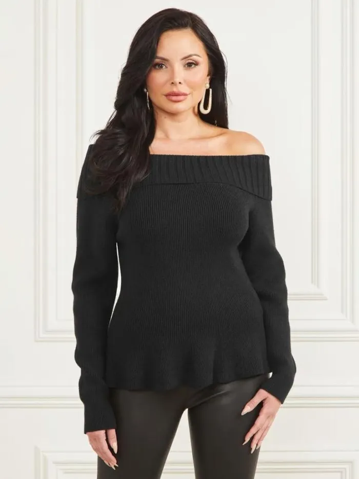 Tops And Sweaters Women Marciano Marisol Sweater Top Black