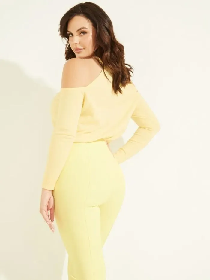 Tops And Sweaters Women Marciano Priya ColdShoulder Sweater Top Cornsilk Tops And Sweaters Women Marciano Priya ColdShoulder Sweater Top Cornsilk
