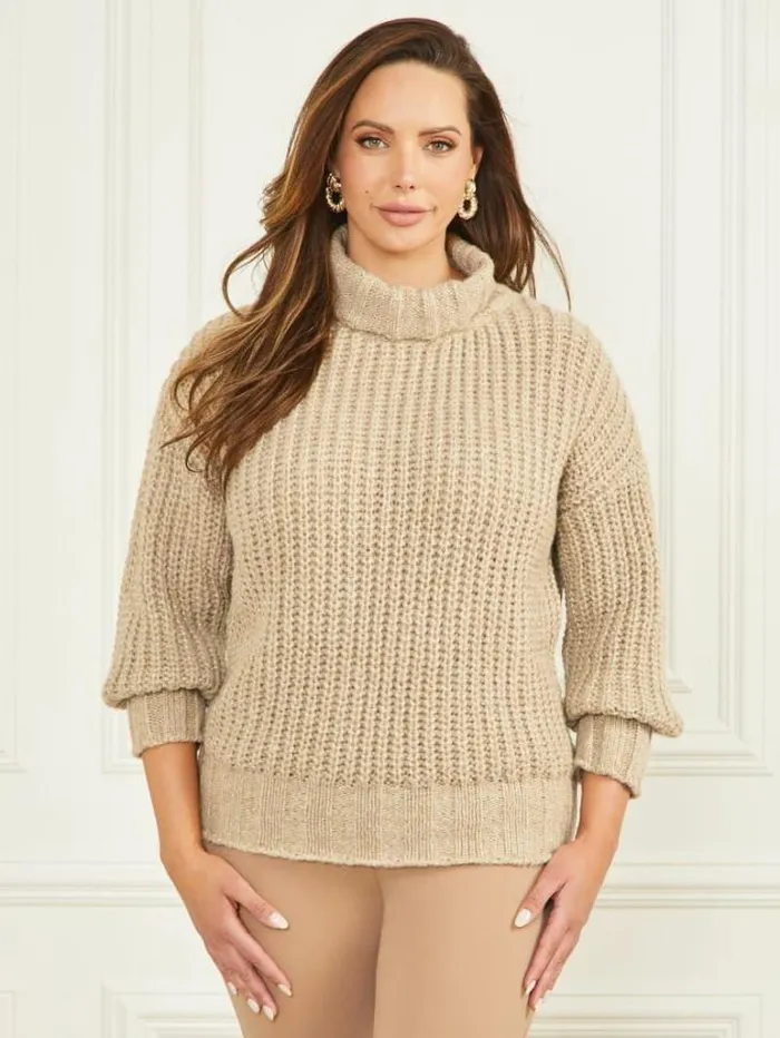 Tops And Sweaters Women Marciano Promise WoolBlend Sweater Fawn Taupe Multi