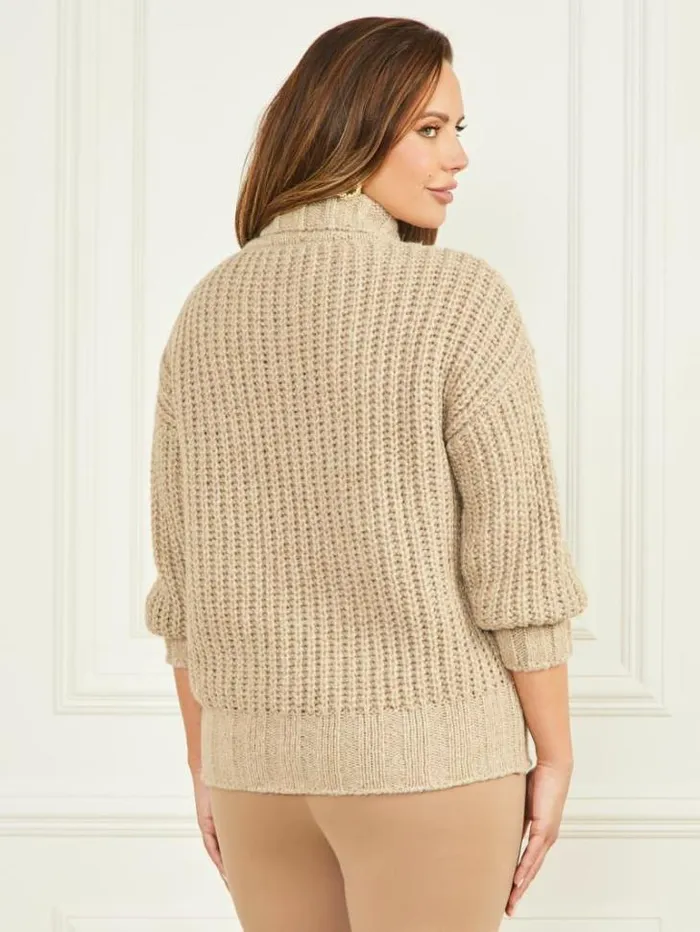 Tops And Sweaters Women Marciano Promise WoolBlend Sweater Fawn Taupe Multi Tops And Sweaters Women Marciano Promise WoolBlend Sweater Fawn Taupe Multi