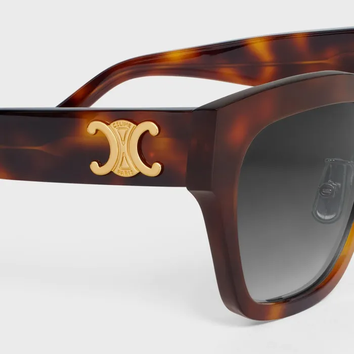 Triomphe 09 Sunglasses In Acetate Classic Havana Women CELINE SUNGLASSES