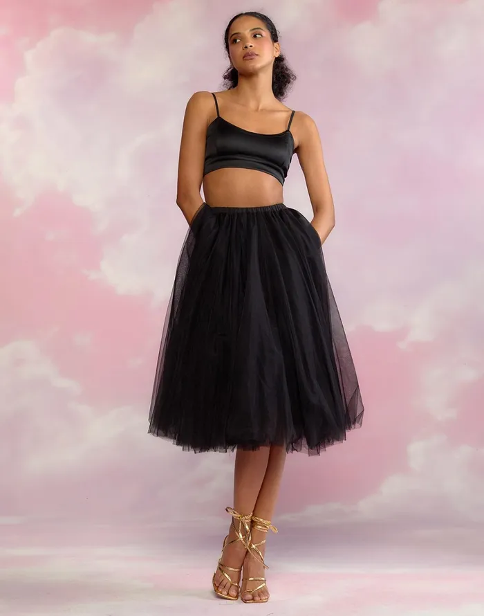Tulle Skirt 8211 Black Women Cynthia Rowley Bottoms
