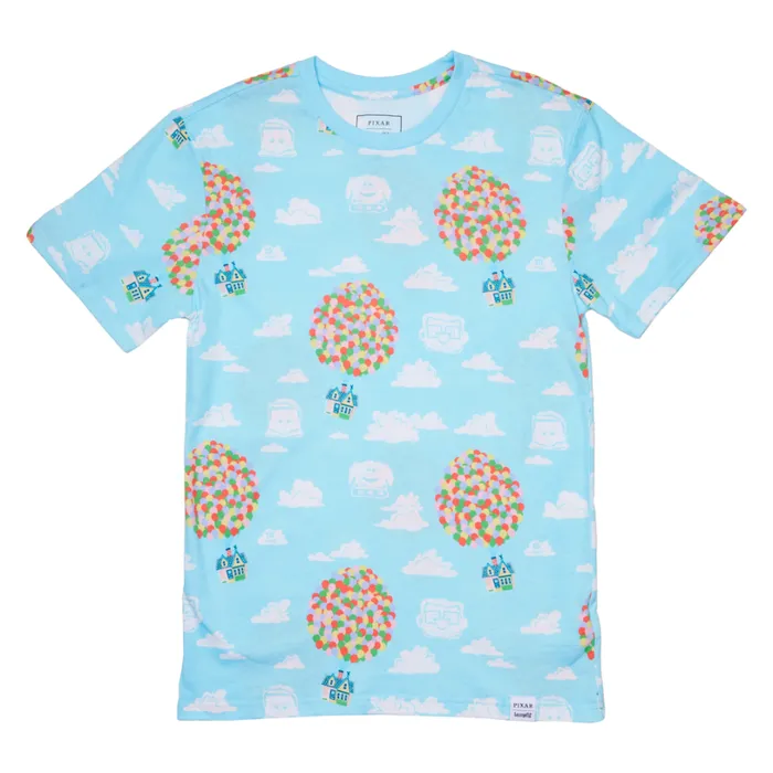Up 15th Anniversary Balloon House AllOver Print Tee Unisex Loungefly Apparel Up 15th Anniversary Balloon House AllOver Print Tee Unisex Loungefly Apparel