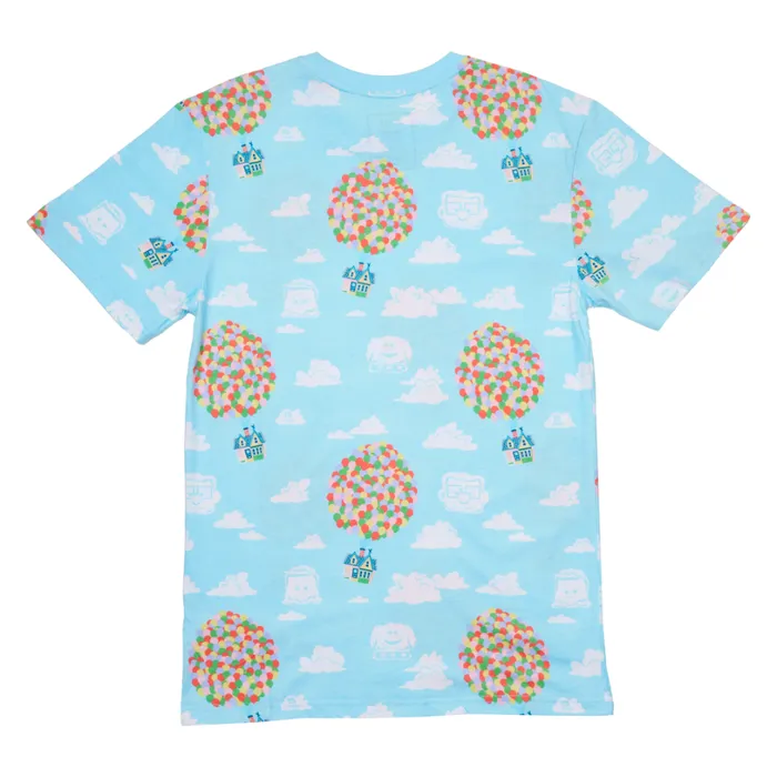 Up 15th Anniversary Balloon House AllOver Print Tee Unisex Loungefly Apparel Up 15th Anniversary Balloon House AllOver Print Tee Unisex Loungefly Apparel
