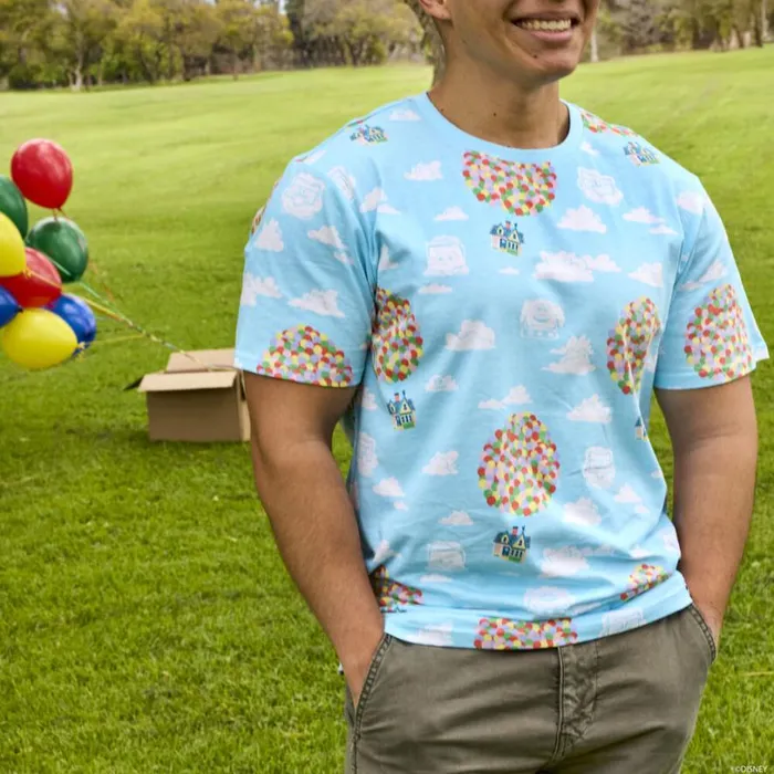 Up 15th Anniversary Balloon House AllOver Print Tee Unisex Loungefly Apparel Up 15th Anniversary Balloon House AllOver Print Tee Unisex Loungefly Apparel