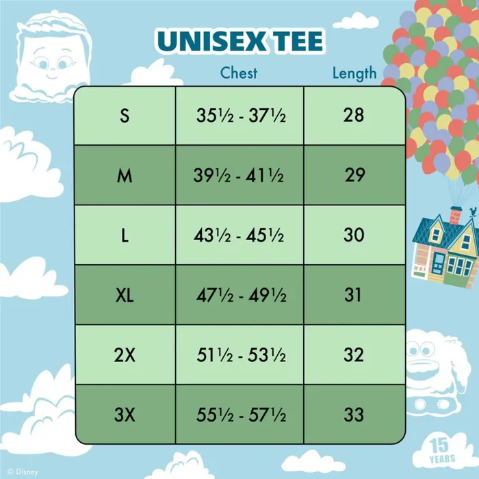 Up 15th Anniversary Balloon House AllOver Print Tee Unisex Loungefly Apparel Up 15th Anniversary Balloon House AllOver Print Tee Unisex Loungefly Apparel