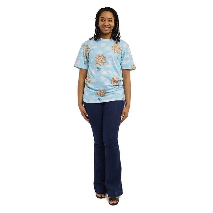 Up 15th Anniversary Balloon House AllOver Print Tee Unisex Loungefly Apparel Up 15th Anniversary Balloon House AllOver Print Tee Unisex Loungefly Apparel