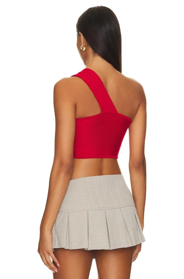 Wenda Rosette Crop Top Summer Red Women Lovers and Friends Tops