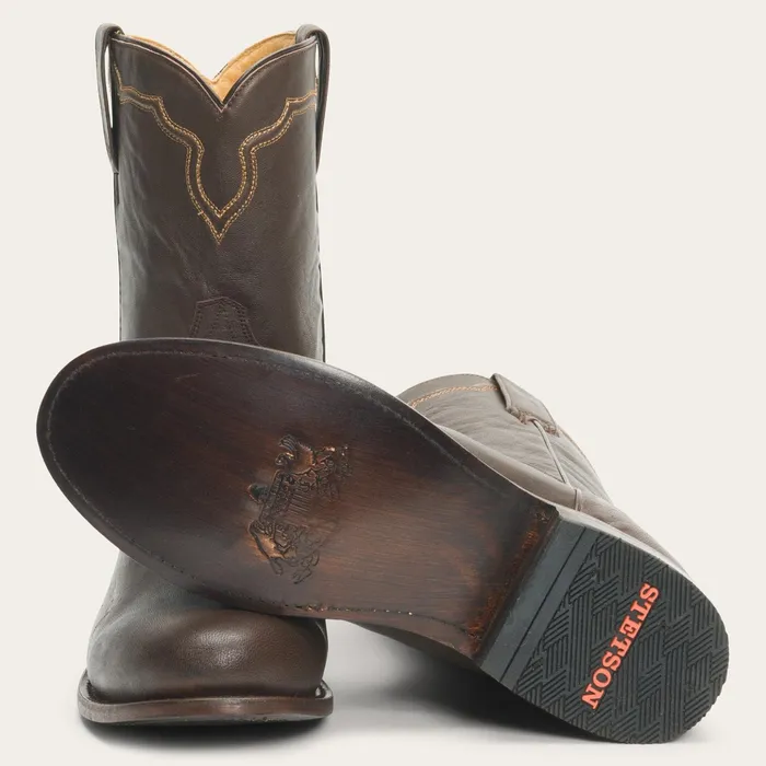 Western Men Stetson Puncher Boots Brown