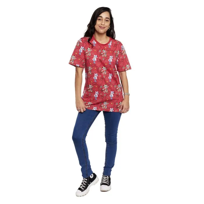 Western Mickey and Minnie Lasso AllOver Print Tee Unisex Loungefly Apparel Western Mickey and Minnie Lasso AllOver Print Tee Unisex Loungefly Apparel