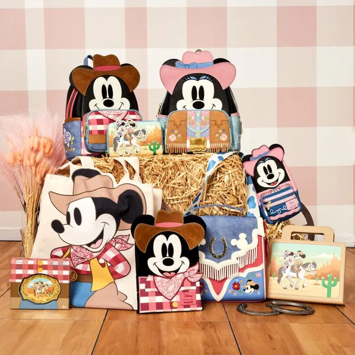 Western Mickey Mouse Canvas Tote Bag Unisex Loungefly Bags and Wallets Western Mickey Mouse Canvas Tote Bag Unisex Loungefly Bags and Wallets
