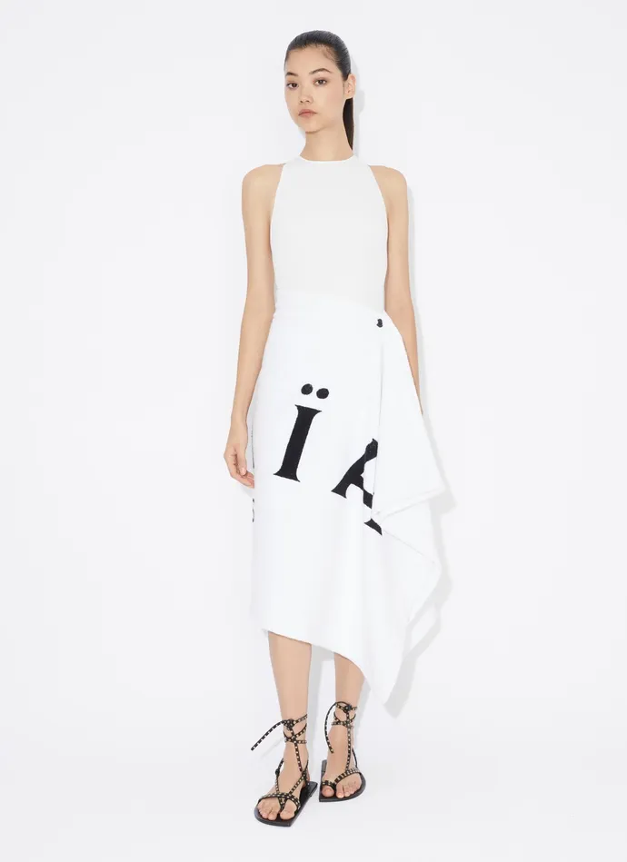 White HALTERNECK ALAIA SWIMSUIT IN JERSEY Women Alaa Swimwear