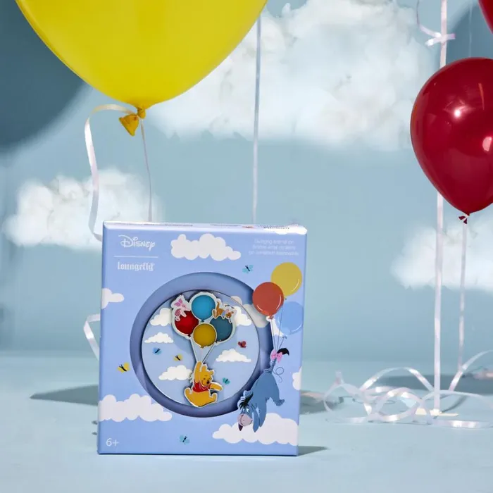Winnie The Pooh and Friends Floating Balloons 3 Unisex Loungefly Enamel Pins Winnie The Pooh and Friends Floating Balloons 3 Unisex Loungefly Enamel Pins