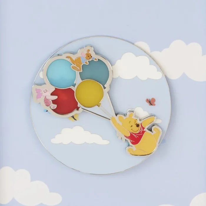 Winnie The Pooh and Friends Floating Balloons 3 Unisex Loungefly Enamel Pins Winnie The Pooh and Friends Floating Balloons 3 Unisex Loungefly Enamel Pins